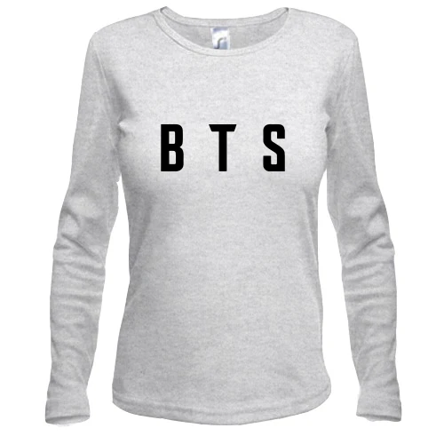 Женский лонгслив BTS (надпись)