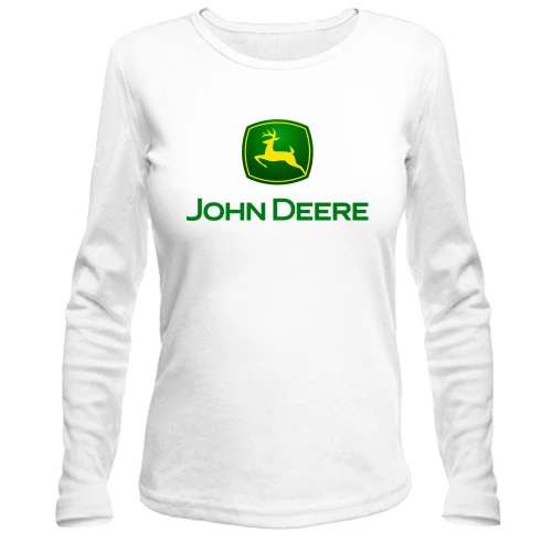 Женский лонгслив, Белый, John Deere