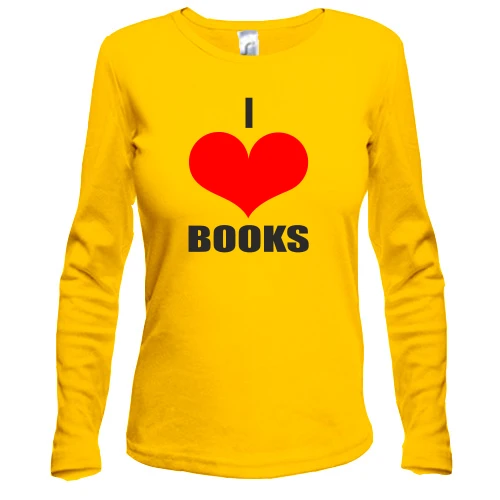Женский лонгслив I love books