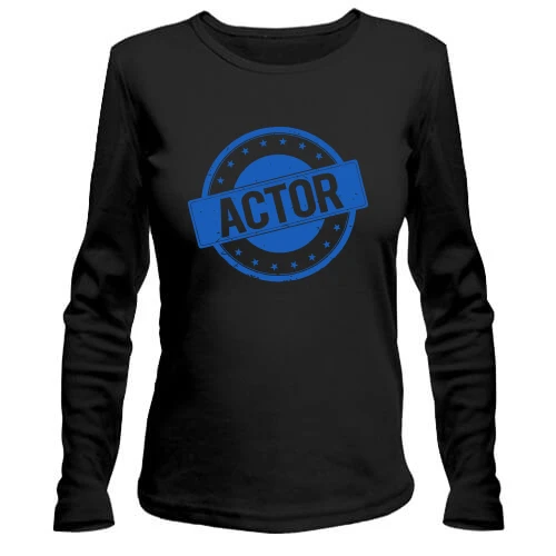 Женский лонгслив для актёра с печатью "ACTOR"