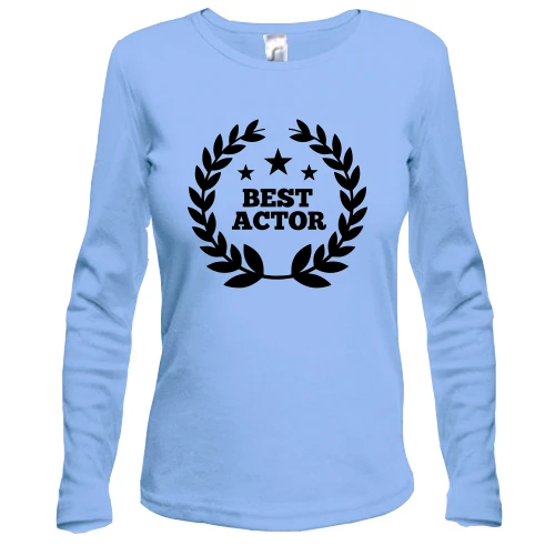 Женский лонгслив для актёра с венком "BEST ACTOR"