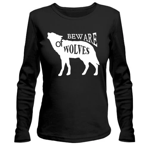 Жіночий лонгслів beware of wolves