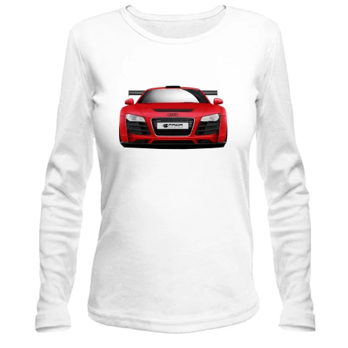 Женский лонгслив, Белый, Audi R8