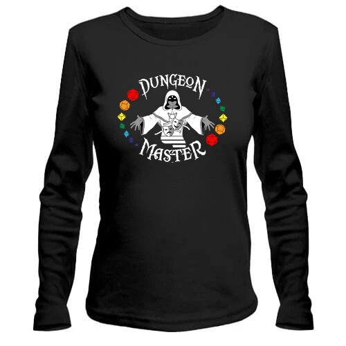 Женский лонгслив, Черный, Dungeon Master