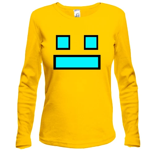 Женский лонгслив «Geometry Dash Smile»