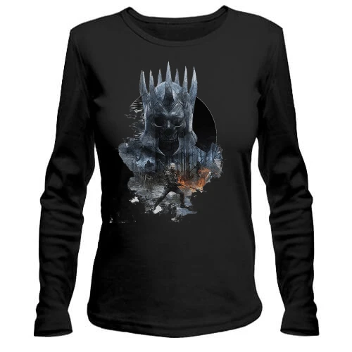 Женский лонгслив, черный, The Witcher 3 (KD)