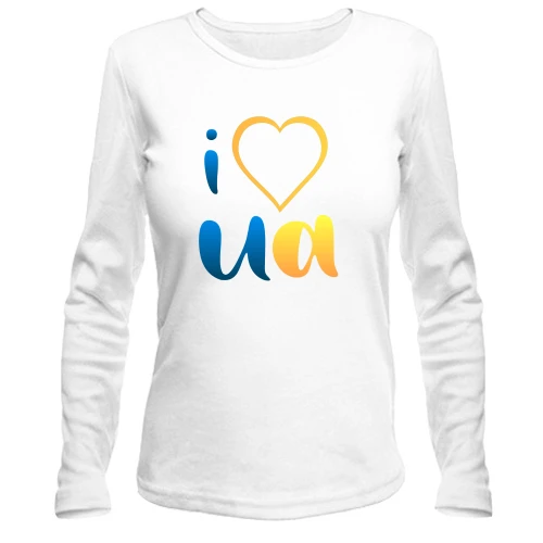 Женский лонгслив I love UA