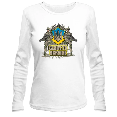 Женский лонгслив Glory to Ukraine (солдаты)
