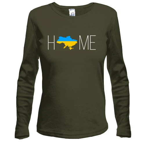 Женский лонгслив с картой Украины - Home