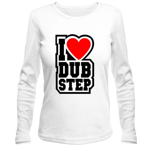 Женский лонгслив I love dub step