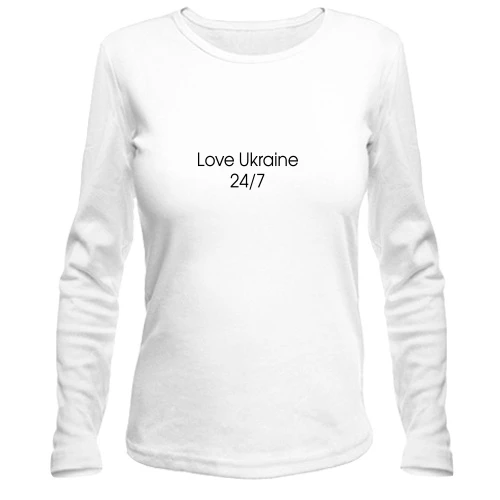 Жіночий лонгслів Love Ukraine 24/7