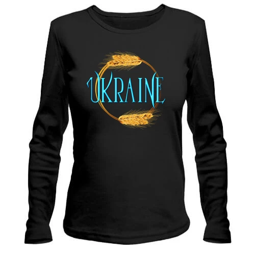 Жіночий лонгслів Ukraine (кільце з колосків)