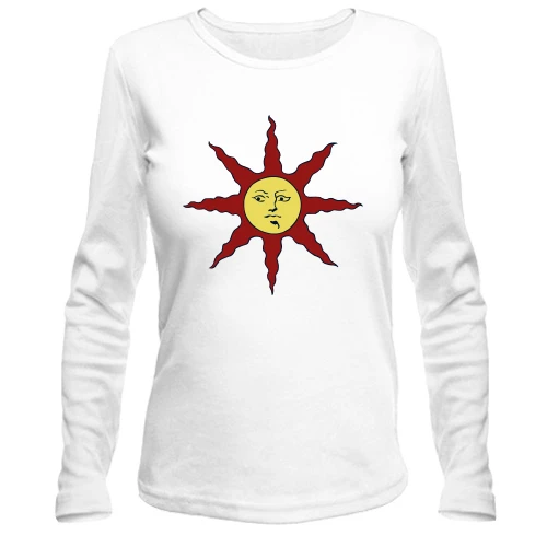 Женский лонгслив, Белый, Dark Souls - The Sun