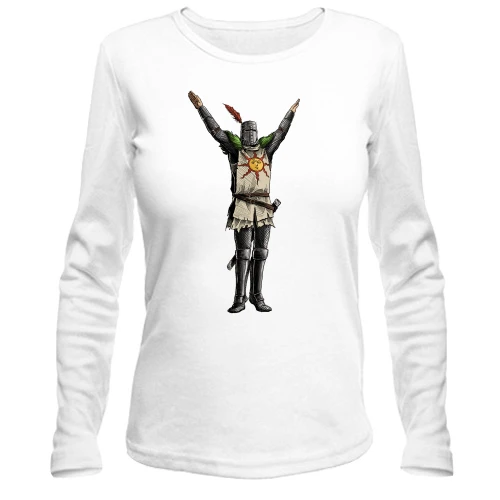 Женский лонгслив, белый, Dark Souls (2)