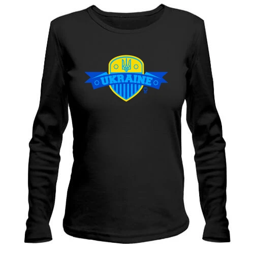 Женский лонгслив Ukraine (со щитом)