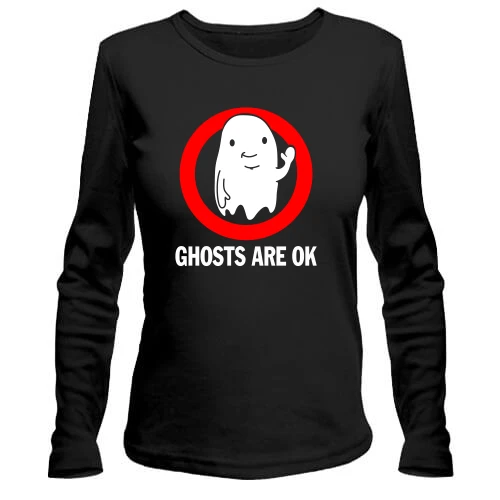 Женский лонгслив ghosts are ok