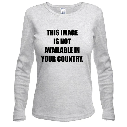 Женский лонгслив, серый меланж, Image is not available in your country