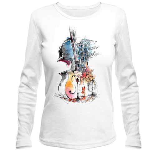 Жіночий лонгслів зі скрипкою (арт)