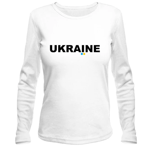 Жіночий лонгслів Ukraine із двома синьо-жовтими крапками