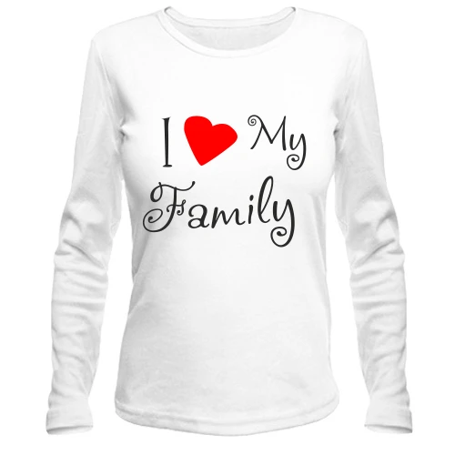 Женский лонгслив I Love My Family