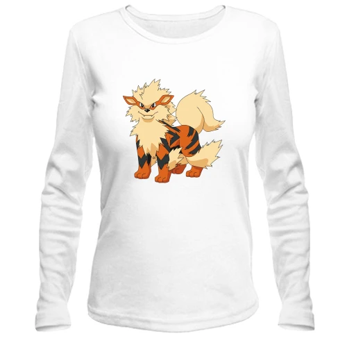 Женский лонгслив с покемоном Арканайн (Arcanine)