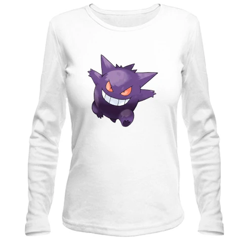 Женский лонгслив с покемоном Генгар (Gengar)