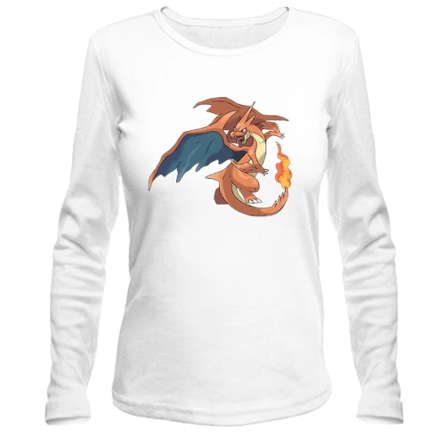 Женский лонгслив с покемоном Чаризард (Charizard)