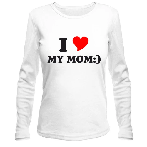 Женский лонгслив I love my mom