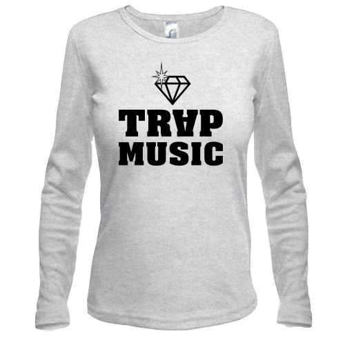 Женский лонгслив, Синий, TRAP MUSIK