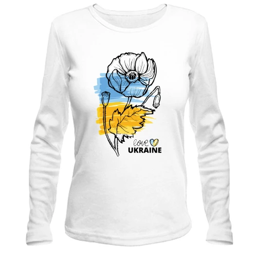 Жіночий лонгслів Love Ukraine (Квітка)