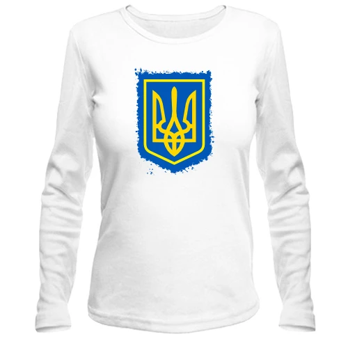 Жіночий лонгслів з гербом України (2) АРТ
