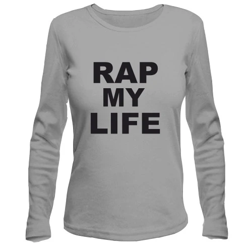 Женский лонгслив Rap my life
