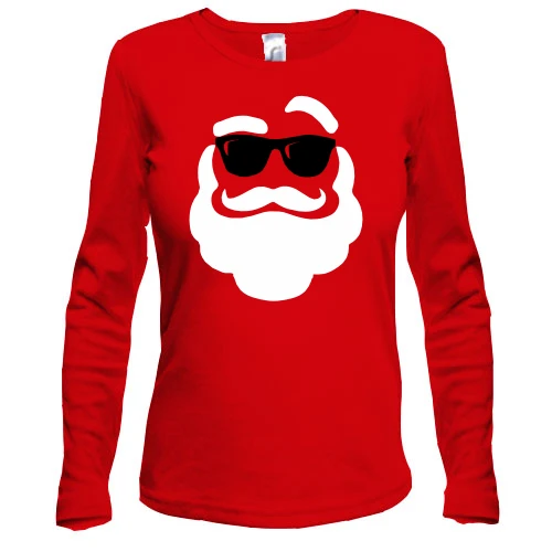 Жіночий лонгслів з Сантою в темних окулярах (Cool Santa)