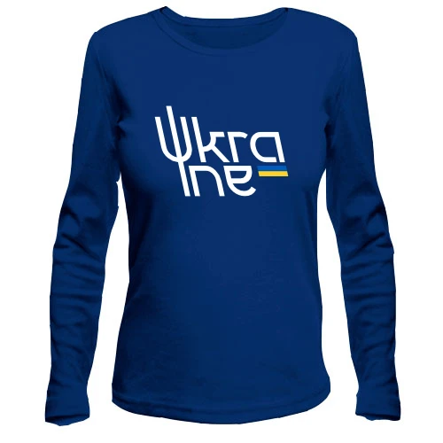 Женский лонгслив с емблемой Ukraine (Украина)
