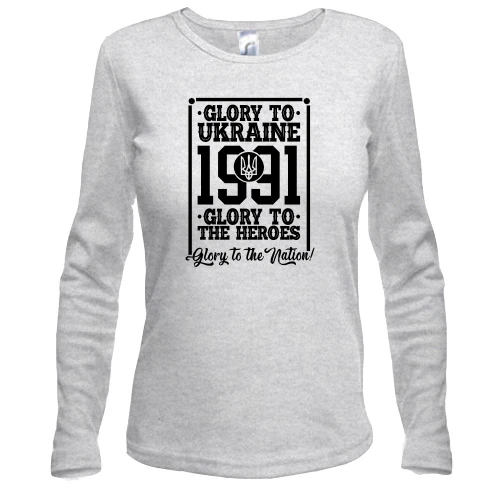 Жіночий лонгслів "Glory to Ukraine 1991"