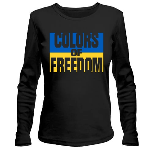 Жіночий лонгслів з принтом COLORS OF FREEDOM