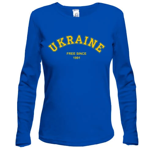 Жіночий лонгслів Ukraine free since 1991