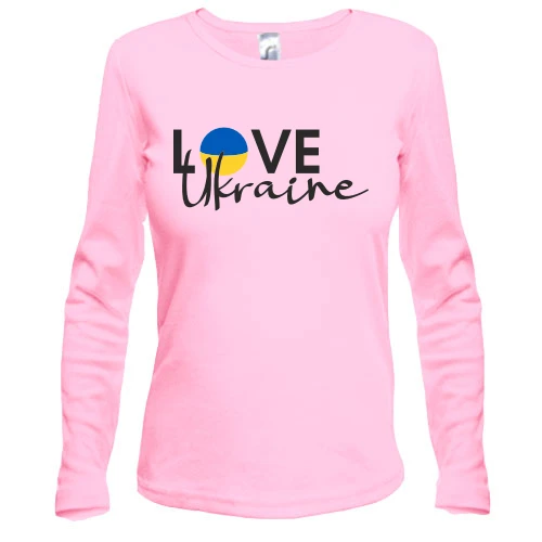 Жіночий лонгслів LOVE Ukraine з прапором