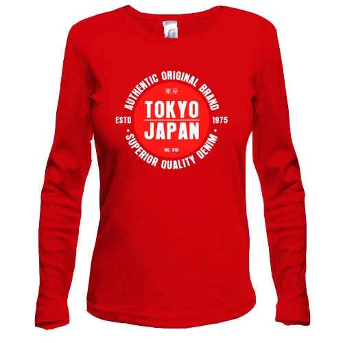 Женский лонгслив с принтом "Tokyo I Japan"