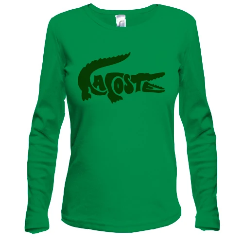 Женский лонгслив со стилизованным лого "Lacoste"