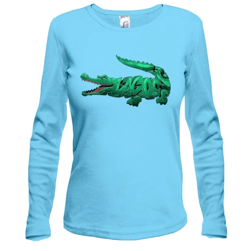 Женский лонгслив с крокодилом "Lacoste"