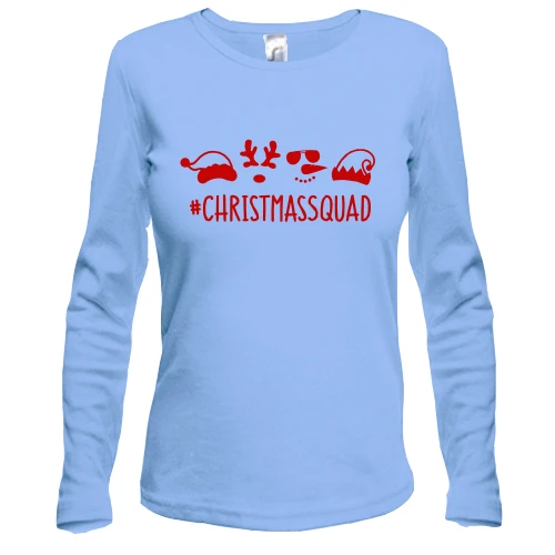 Женский лонгслив на Новый Год "#christmassqoad"
