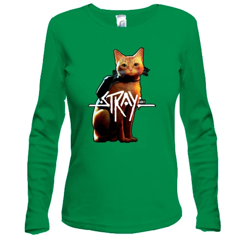 Жіночий лонгслів з кішкою "Stray"