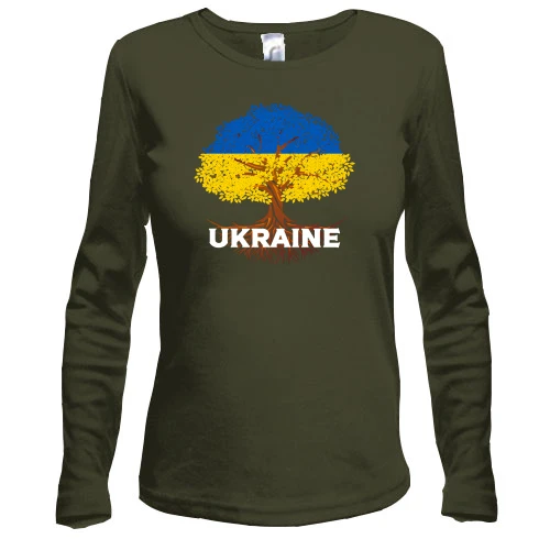 Жіночий лонгслів "Дерево України"