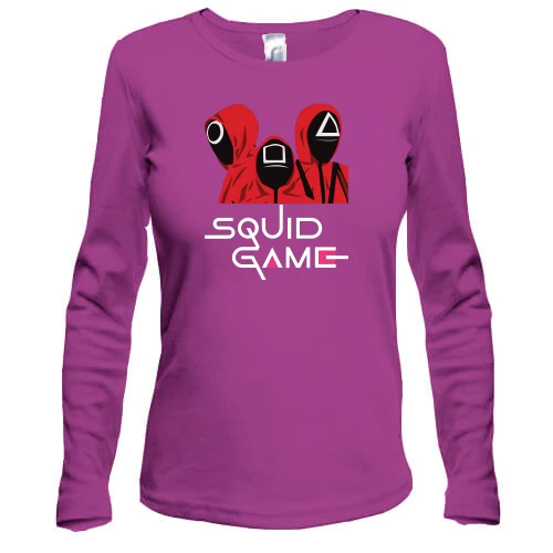 Жіночий лонгслів, фіолетовий, "Гра в кальмара / Squid game"