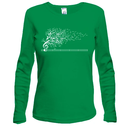Жіночий лонгслів "Музичне дерево"
