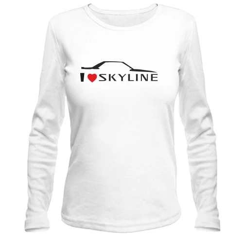 Женский лонгслив я люблю Skyline
