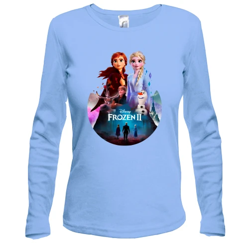 Женский лонгслив с героями мультфильма "Ледяное сердце 2"