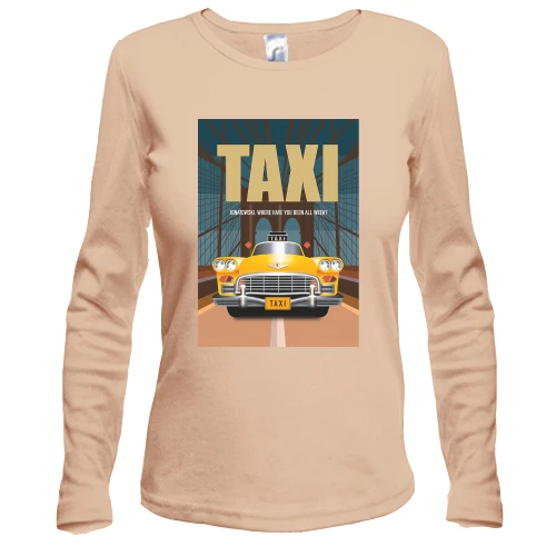Жіночий лонгслів з постером з т.с. Taxi