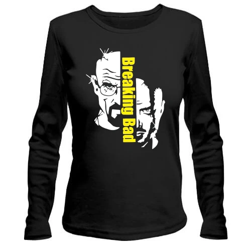 Жіночий лонгслів, чорний, з героями серіалу "Breaking bad"